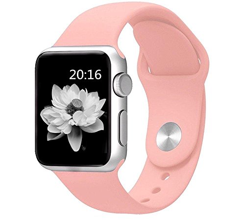 top4cus Apple Watch Band 42mm Soft Silicone Replacement Sport Strap iWatch Band for Apple Watch 42mm Model - Small/Medium - Vintage Rose