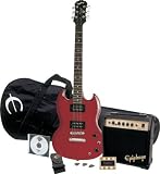 Musical Instruments : Epiphone SG Special Electric Guitar Player Pack, Cherry Chrome Hardware