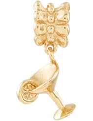 Sterling Silver Gold plated Reflections Margarita Dangle Bead