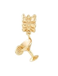 Sterling Silver Gold-plated s Margarita Dangle Bead by Reflection Beads, Best Quality Free Gift Box Satisfaction Guaranteed
