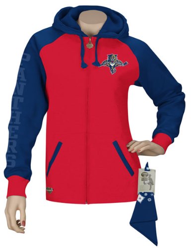 Florida Panthers Women's Letterman Full-Zip Fleece Hooded Sweatshirt