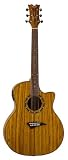 Dean Exotica Acoustic-Electric Guitar, Zebra Wood