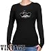 NCAA UNLV Rebels Ladies Black Distressed Logo Vintage Long Sleeve Slim Fit T-shirt