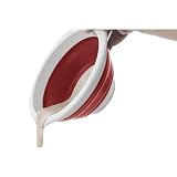 Progressive International 5 Quart Collapsible Bowl, Red and White