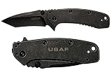 USAF Air Force text engraved Kershaw Cryo II Tanto Blackwash 1556TBW Folding Speedsafe Pocket Knife by NDZ Performance