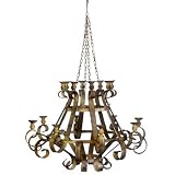 D28.5 Wrought Iron Candle Chandelier