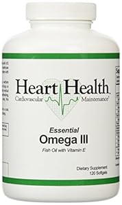 Heart HealthTM Essential Omega III Fish Oil with Vitamin E Single Bottle - 120 softgels,(60 Servings)