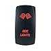 Laser Backlit Red Rocker Switch Side Lights 20A 12V On/Off LED Light STV Motorsports