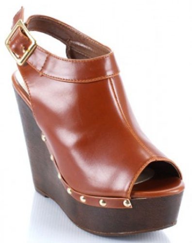 Womens Beige Wedges Platforms Dress Shoes Sandals