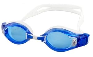 Prescription Optical Swimming Goggles Eyewear Glasses Myopia Anti-fog UV Blue color of 500 Degrees (-5.0)