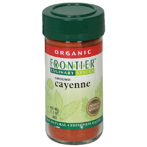 Frontier Organic Red Pepper (Cayenne), Ground, 1.76-Ounce Container (Pack of 4)