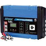 NPower Automatic Battery Charger/Maintainer - 2/8/12 Amp Charge Rate, 12 Volt Batteries