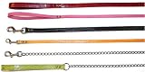 Croco - Faux Crocodile Leather Lead - 3/4 in. x 4' - Red