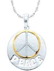 0.10CT DIAMOND PEACE PENDANT