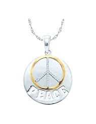 0.10CT DIAMOND PEACE PENDANT