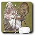 Taiche - Acrylic Painting - Spinning Wheel - Spinning a Yarn - Spinning Wheel, crafts, green, hobby, ireland, irish, nostalgic - Mouse Pads