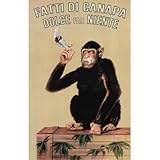 Fatti Di Canapa (Dolce Far Niente, Smoking Monkey) Humor Poster Print - 24" X 36"