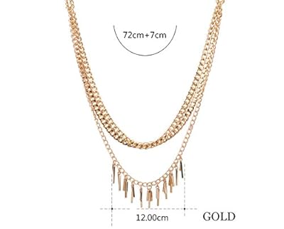 November's Chopin Golden Tassels Multi-layer Deluxe Style Princess Necklace