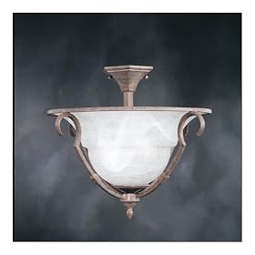TL-M2901-81 - 3 Light Semi-Flush Fixture in Tile Bronze Finish