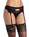 Felina Women's Lace Appeal Garter Belt, Black, Medium/Large