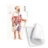 Spahi with his sword, c.1854 (w/c on paper) .. - Tea Towel 100% Cotton - Art247 - Tea Towel - 46x70cm