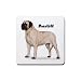 Mastiff Rubber Square Coaster (4 pack)