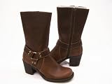 Candies - Candies Winnipeg Brown Leather-like Motorcycle Boots