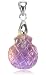 Fancy Cut Natural Ametrine 3D Pendant, 18K White Gold Plated Bail (2067)