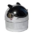 New Cat Flip Ashtray Chrome Stainless Steel Metal Dish