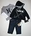 Hurley Baby/Infant Boy's 3 Piece Set - Size: 6-9 Months - Hoodie/Shirt/Pant