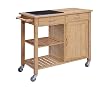 Linon Bamboo Kitchen Island W/ Granite Top Linon Bamboo Kitchen Island W/ Granite Top