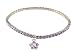 Anklet - A46 - Swarovski (tm) Crystal - Stretch ~ Violet with Flower Charm