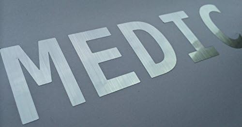 Medic Emergency Medical EMT Decal Sticker Texturized Vinyl Brush Silver Reflective