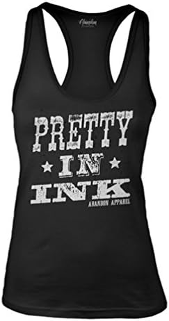 Abandon Apparel Women's Pretty In Ink Tank Top Small Black