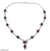 Garnet necklace, 'Fire Dream' 0.4" W 16.1" L