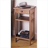 41oGigjRwTL. SL160  Mission Style Telephone Stand/Bedside Table in Golden Oak