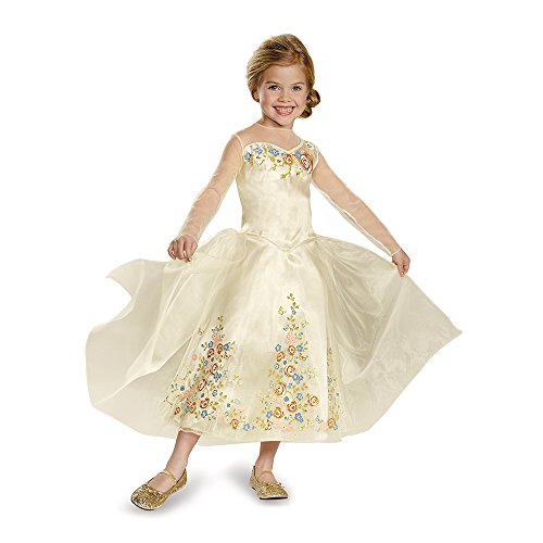 Disguise Cinderella Movie Wedding Dress Deluxe Costume, Small (4-6x)