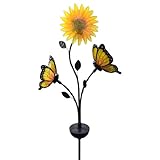 Moonrays 92337 Butterfly Flower Garden Stake Light and Outdoor Solar-Powered LED Light