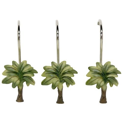 Bacova 12−pc. Citrus Palm Curtain Hooks