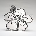 Hula Hawaiian Hibiscus Flower Billet Hitch Plug Receiver Cover