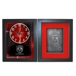 Dodge Logo Shadow Box Clock w/ Frame
