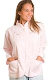 Ladies Camille Pink Embroidered Fleece Bed Jacket Womens Night Jacket All Sizes