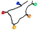 GKI Bethlehem Lighting 25-Light Round G25 LED Christmas Light Set, Multi-Colored Bulbs, Green Wire