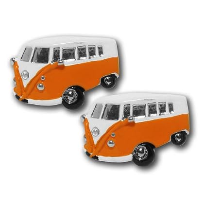 Orange VW Campervan Cufflinks
