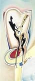 George And His Blues Guitar by Alfred Gockel poster print,12 in. x 27.5 in.
