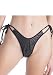 Faux Leather Tie Thong Panty Sexy Lingerie Intimate Apparel
