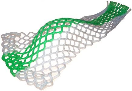 Gonzo Mesh Lacrosse Pocket Lax Waterproof Rubber like wax Attack Defense Stripe (Neon Green)