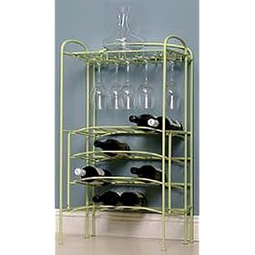 Gertrude Kitchen 20 Bottle Wine, 15 Stem Rack - Mint Green - CLOSE OUT SALE by HomeAndWine.com