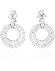 Diamond 18k White Gold Dangle Earrings