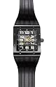 Rotary Editions 800C unisex Rectangular Titanium plate Rubber strap watch
